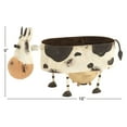 thumbnail image 2 of Decmode Eclectic 16 Inch Iron Cow Planter, White, 2 of 2