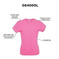 thumbnail image 4 of Gildan Women's Softstyle Cotton T-Shirt, Style G64000L, 2-Pack, Azalea, Small, 4 of 4