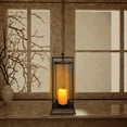 thumbnail image 4 of Alpine Corporation 19"H Rectangular Lantern with Glass Candle Compartment, 4 of 4