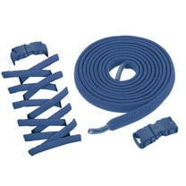 8 Pack Elastic Tieless Shoe Laces for Adults Sneakers, Navy Blue