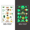 thumbnail image 1 of Agiferg St. Patrick'S Day Tattoo Sticker Lumineux Fluorescent Coloré Festival Irlandais, 1 of 1