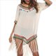 thumbnail image 2 of Vestido para Mujer - Cuello en V, Crochet, Mezcla de Algodón, para Playa y Verano. Albaricoque Talla Única, 2 of 8