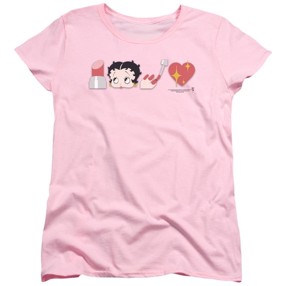 Betty Boop Symbols S/S Women's T-Shirt Pink