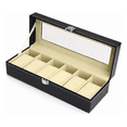 thumbnail image 1 of Organizador De Relojes Y Joyas 6 Espacios Caja Para Relojes Modelo Negro, 1 of 4