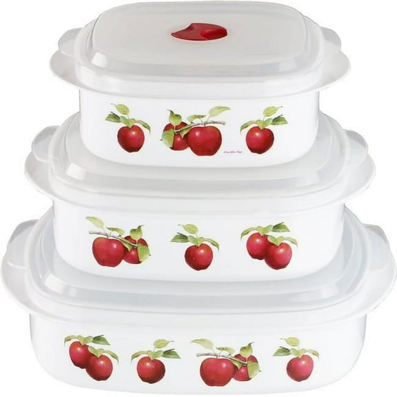 Reston Lloyd 20999 6pc Microwave Set  Harvest Apple