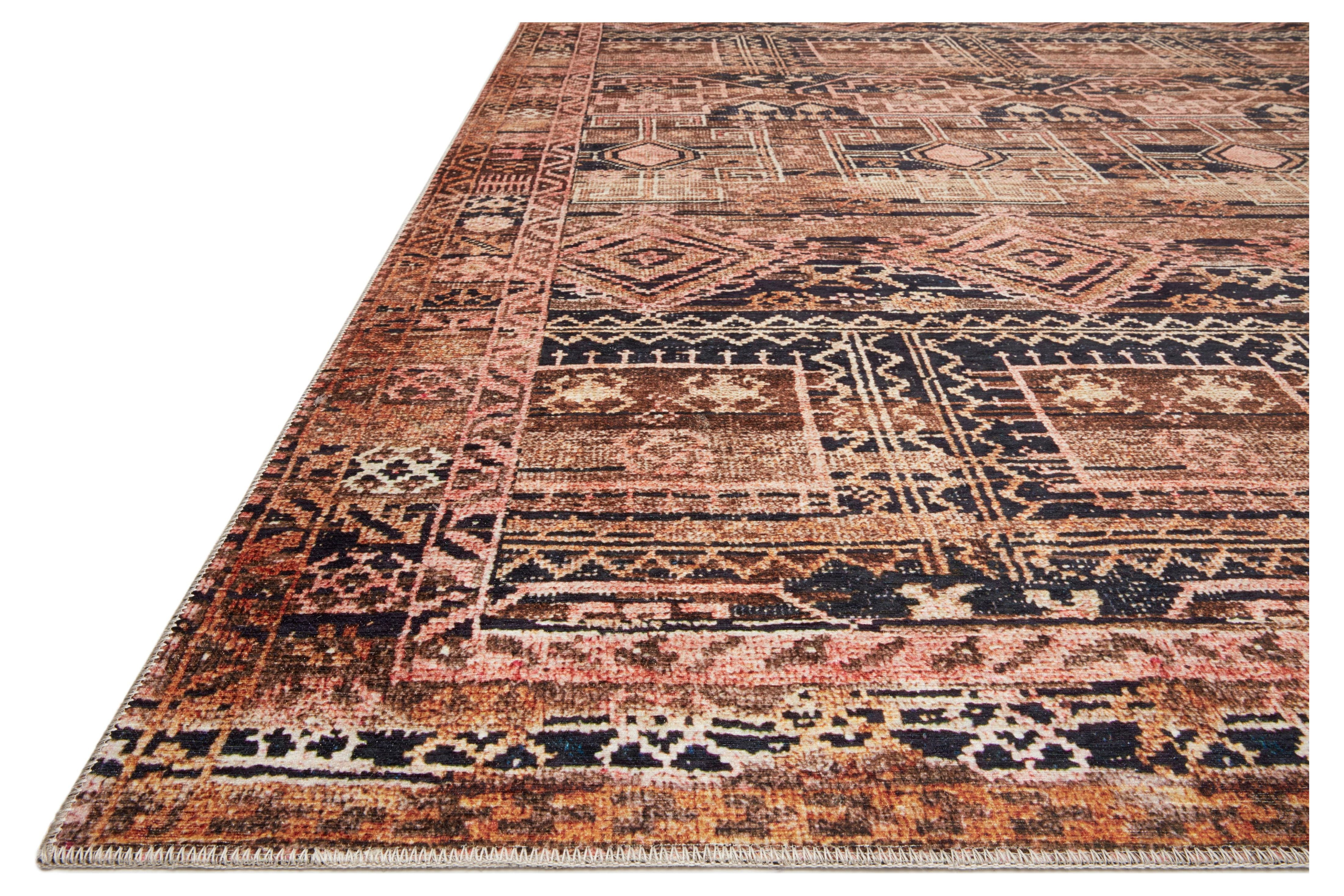 Loloi Layla LAY-14 Printed Mocha / Blush Area rug 3'-6" x 5'-6"