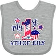 thumbnail image 3 of Inktastic My 1st 4th of July with Stars and Cupcake Boys or Girls Baby Bib, 3 of 4