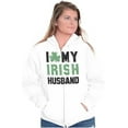 thumbnail image 4 of St Patricks I Love My Irish Husband Zip Hoodie Sweatshirt Women Brisco Brands M, 4 of 6