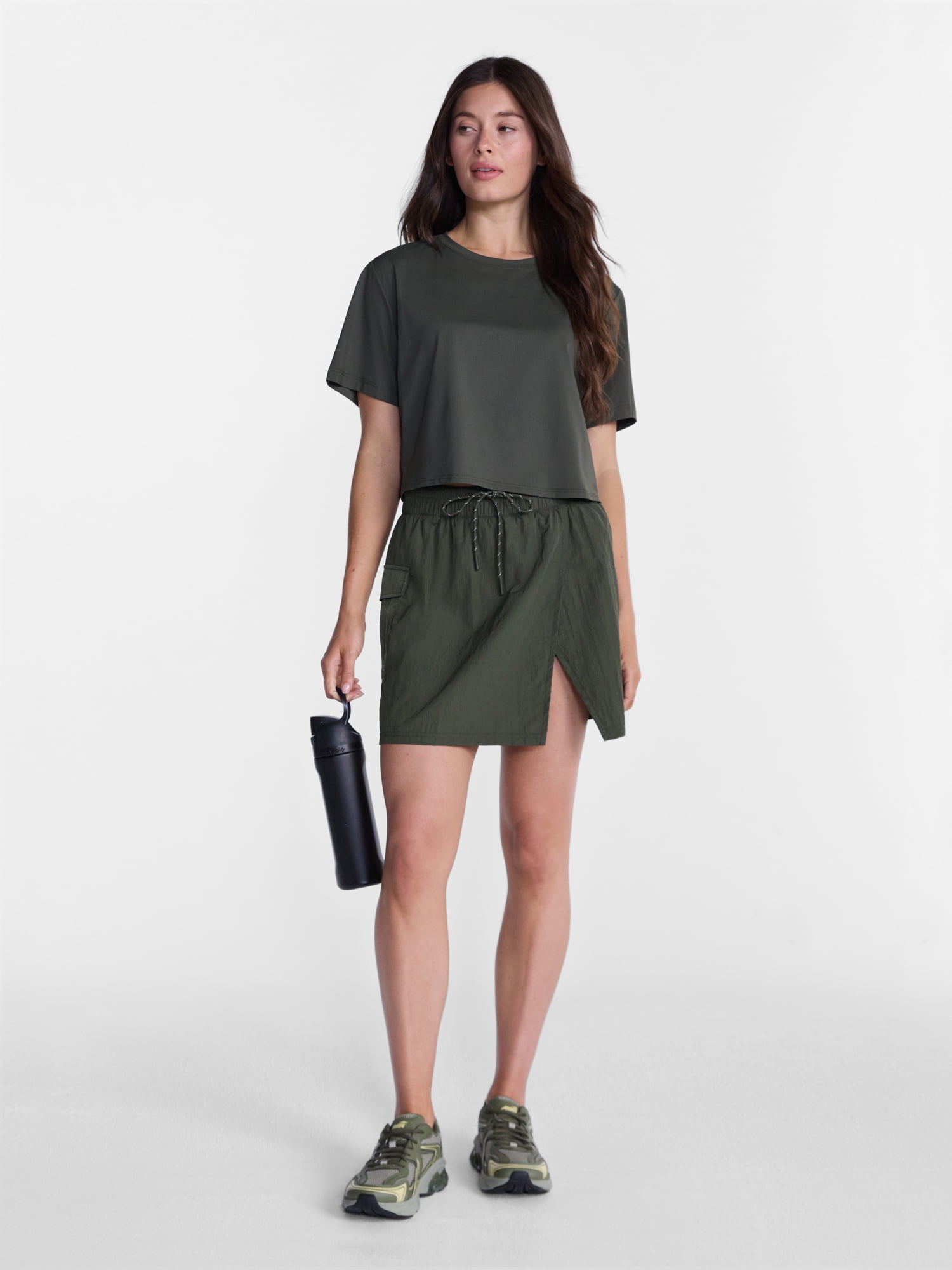Avia Women's Cargo Ripstop Wrap Skort, Sizes XS-XXXL