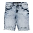 thumbnail image 4 of X RAY Men's Denim Shorts Frayed Hem Slim Look Stretch Jean Short for Men, Ripped Holes, 4 of 7
