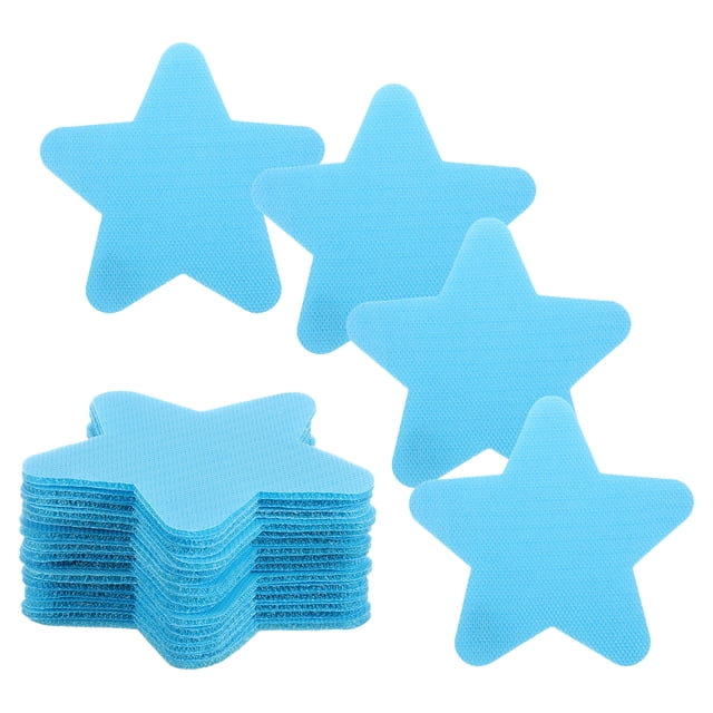 Uxcell 30 Pcs Marcadores de Puntos de Alfombra, Marcadores de Agilidad de Goma Antideslizante de 4 Pulgadas para Alfombra del Aula, Puntos de Estrellas para Entrenamiento de Fútbol y Baloncesto, Azul