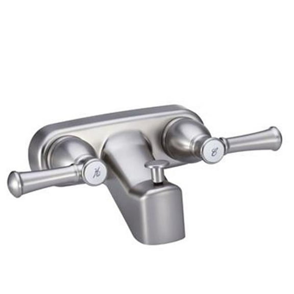 DURA FAUCET DFSA110LSN Designer RV Tub & Shower - Brushed Satin Nickel Plated - 4 in.
