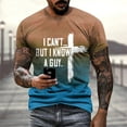 thumbnail image 2 of Bjutir Men Casual T-Shirts Fashion Casual Short Sleeve Pullover T Shirt Printed Top Beige 2Xl, 2 of 6