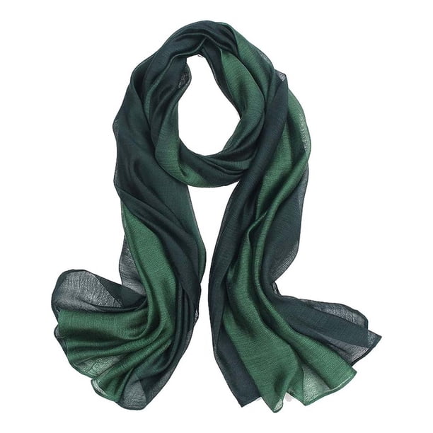 Bufanda de mujer, bufanda de cuello, bufandas de verano, estola con degradado de color para vestido de noche, fiesta, boda, novia, bufanda de seda/bufanda de algodón durante todo el año