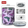 thumbnail image 4 of 12oz Coffee Tumblers Purple Butterfly Pattern Stainless Steel Vacuum Insulated Travel Tumbler Coffee Cups Mug with Lid and Straw with Cleaning Brush for Cold & Hot Drinks, 4 of 5