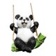 thumbnail image 5 of Colección de artesanías decorativas colgantes con forma de animales de jardín, regalo decorativo de resina para jardín. Panda, 5 of 8