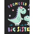 thumbnail image 4 of Big Sister" Dinosaur Print Cotton T-Shirt for Girls - Cute & Comfy Round Neck Short Sleeve Tee, Perfect Summer Gift, 4 of 7