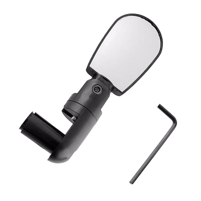 EXHUMKY 2Pcs Black ABS Bike Handlebar Mirror for Cyclists Cycling Rear View Adjustable Angle 11.8x2x1.2in