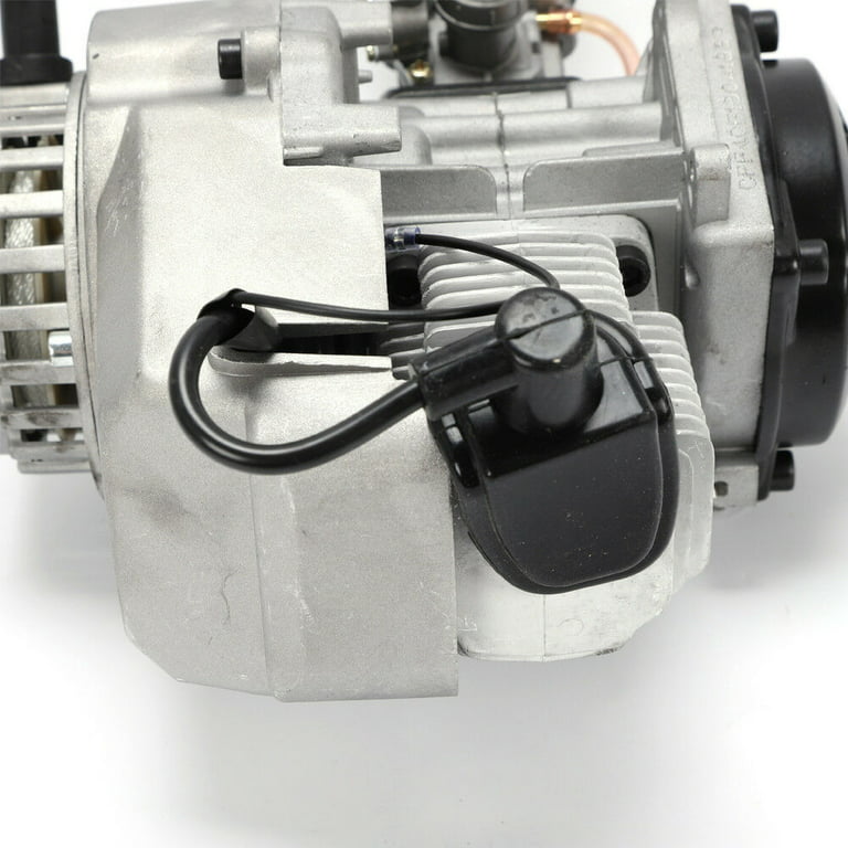 Anqidi 49cc 2 Stroke 1.3hp Pull Engine Motor 1300 RPM Dirt Bike Engine Motor for Mini Moto Quad Scooter, Size: 25, Silver
