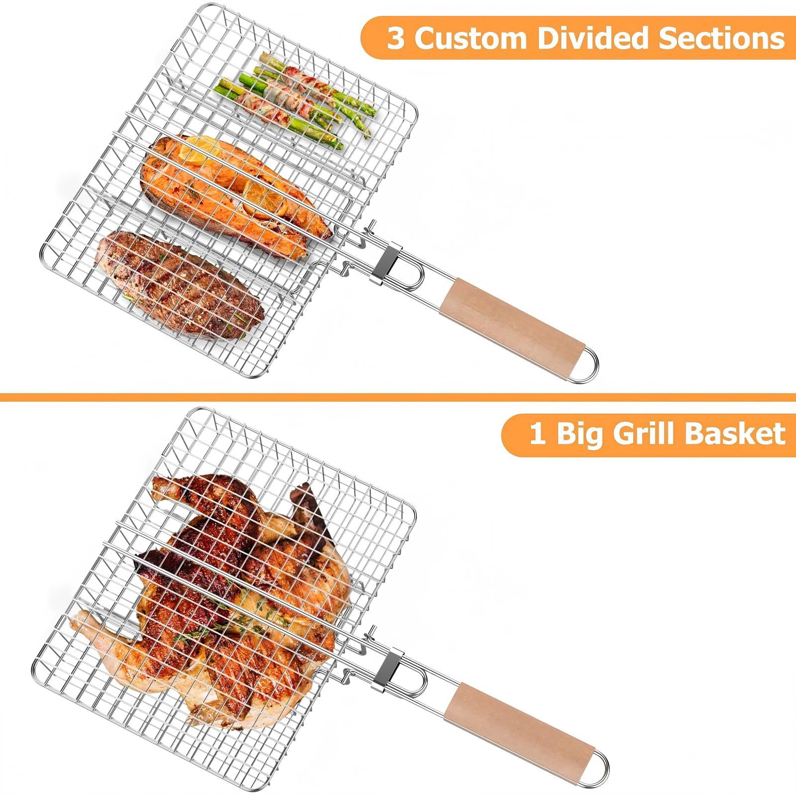 Stainless Steel BBQ Grilling Basket