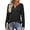 Black, variant on ZANKLEY Boho Tops for Women Blouses Dressy Casual V Neck Long Sleeve Shirts Fall Outfits Trendy Vacation Clothes