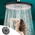 thumbnail image 2 of 10-Inch High Pressure Shower Head with Strong Water Output | Oversized Panel Design | ABS Material in Black or Silver | Easy Installation No Tools Needed, 2 of 6