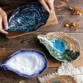 thumbnail image 2 of Oyster Shell Design Plate Irregular Shape Western Plate Fruit Tray Salad Tray, 2 of 2
