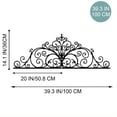 thumbnail image 3 of HELLOYOUNG 39-Inch Light Luxury Model  Metal Scroll Wall Pediments Elegant Laser-Cut Floral Sculpture for Bedroom Wedding Decor Artistic Decorative Elegant Metal Scroll Wall Sculpture, 3 of 6
