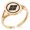 Rose Gold, variant on Stainless Steel Matsumae Samurai Crest Minimalist Oval Top Polished Statement Signet Ring