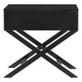 thumbnail image 4 of Xavier 1-Drawer Black Nightstand (25"H x 16"W x 27"D), 4 of 5