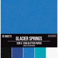 thumbnail image 2 of (3 pack) Colorbok Glitter Blue Glacier Paper Pad, 12"x12", 222 lb./330 GSM, 10 Sheets, 2 of 5