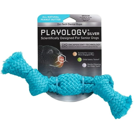 UPC: 0810045330235 | Playology Dri-Tech Peanut Butter Scent Dental Rope Dog Toy  Med