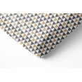 thumbnail image 4 of Bacati - Woodlands Grey/Beige Triangles Neutral Cotton Printed Crib Fitted Sheet, 4 of 10