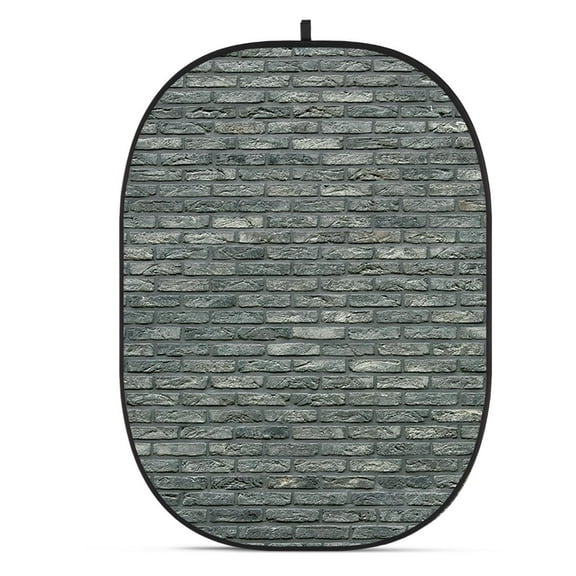 Glow CBA-WB0011 5x6.5' Fabric Collapsible Backdrop, Brick Wall