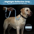 thumbnail image 6 of Heavy Duty Dog Leash, 4-7FT Shock Absorbing Bungee with 2 Padded Handles, Metal Carabiner & Seatbelt for Large Dogs, 6 of 7