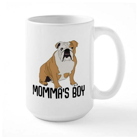 CafePress - Momma's Boy - 15 oz Ceramic Large White Novelty Mug