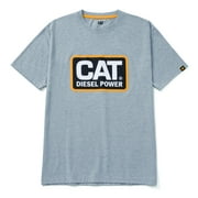 CAT Caterpillar Men's Diesel Power Short Sleeve Classic Fit Short Sleeve T-Shirt, Heather Grey Yellow, Small