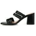 thumbnail image 3 of Journee Womens Natia Open Square Toe Block Heel Sandals, Widths Available, 3 of 10