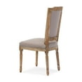 thumbnail image 4 of Baxton Studio Estelle Chic Cottage Weathered Oak Fabric Button-tufted Dining Chair, 4 of 10