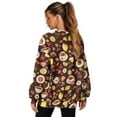 thumbnail image 6 of SCRAWLGOD Chocolate Daisy Floral Lemon Brown Pullovers for Women with Pockets Long Sleeve Crewneck Sweatshirts Fall Casual Cozy Clothes Lightweight Stylish Tops for Work Sport, L, 6 of 7