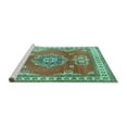 thumbnail image 2 of Ahgly Company Machine Washable Indoor Rectangle Persian Turquoise Blue Traditional Area Rugs, 5' x 8', 2 of 4