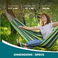 thumbnail image 3 of Bliss Hammocks 40"W Single Hammock with Rope Loops & Tree Straps, 220 lb, Country Club, 3 of 13