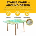 thumbnail image 4 of Easter Table Cloths for 6 Foot Rectangle Tables, Spring Bunny Silhouette Blue Green Gradient Patio Waterproof Elastic Fitted Tablecloths, Washable Rectangular Table Cover for Camping, 4 of 8