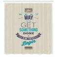 thumbnail image 3 of Ambesonne Wording Shower Curtain, Leadership Words, 69"Wx84"L, Ivory Eggplant Turquoise, 3 of 3
