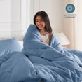 thumbnail image 5 of Bare Home Luxury Duvet Cover and Sham Set - Premium 1800 Collection - Ultra-Soft - King, Coronet Blue, 3-Pieces, 5 of 10