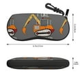 thumbnail image 2 of Cauagu I Like Big Digger Pattern Unisex Glasses Case,Zipper Protective Fabric Sunglass Case with Clip Soft Case Horizontal Protective Pouch for Sunglasses Eyewear, 2 of 6