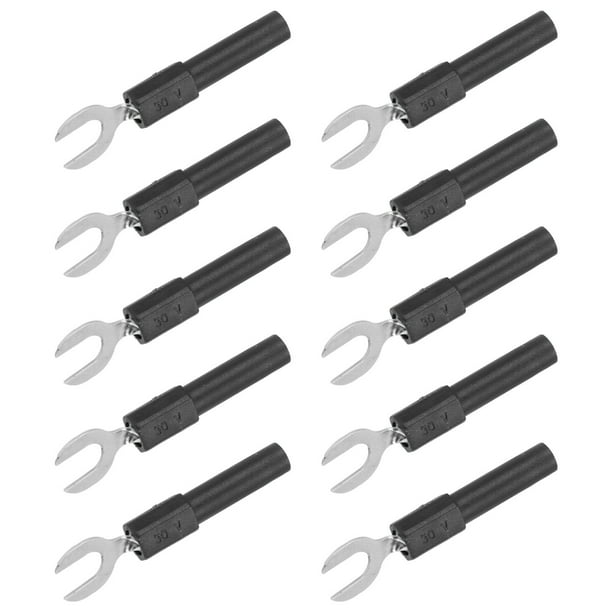 10 Uds. Conector De Cable De Pala De Horquilla Eléctrica Terminales De Crimpado Eléctrico Material De Latón Tipo Y Enchufe Tipo Banana