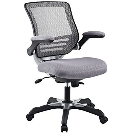 Lexmod Edge Office Chair With Gray Mesh Back And Fabric Seat This On Opens A Dialog That Displays Additional Images For Product With The Option To Zoom In Or Out