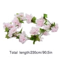 thumbnail image 4 of 18-head Artificial Flower Garland Simulation Flower Rattan Wedding artificial flower vine artificial Party Hanging Fake Rattan, Light Pink, 4 of 8