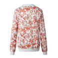 thumbnail image 5 of Labakihah coats for women Womens Ladies Retro Floral Zipper Up Jacket Casual Coat Outwear Red M, 5 of 8